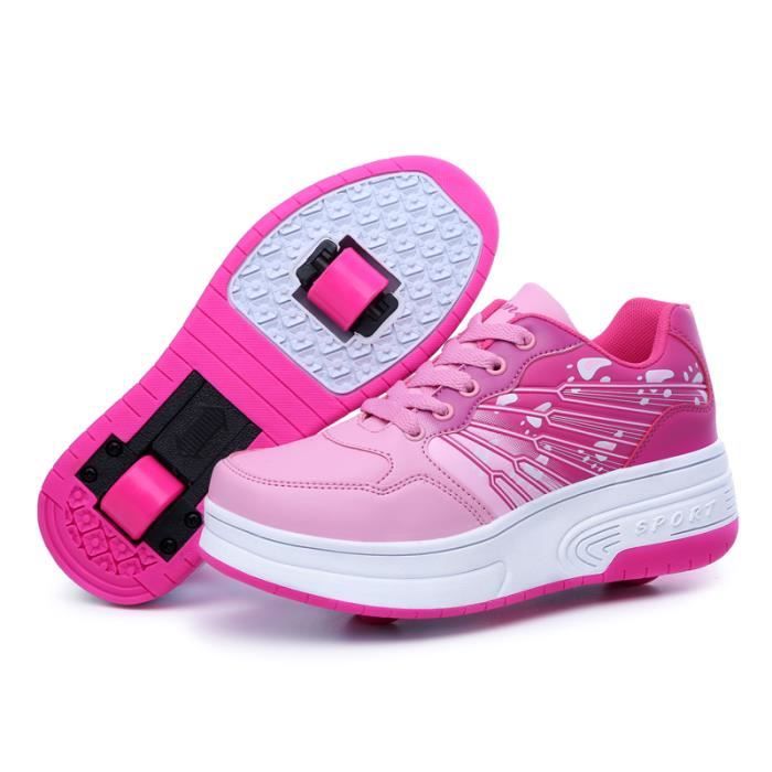 chaussures à 2 roulettes