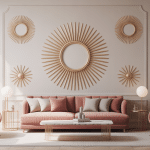 Illustration applique dorée déco élégante mur