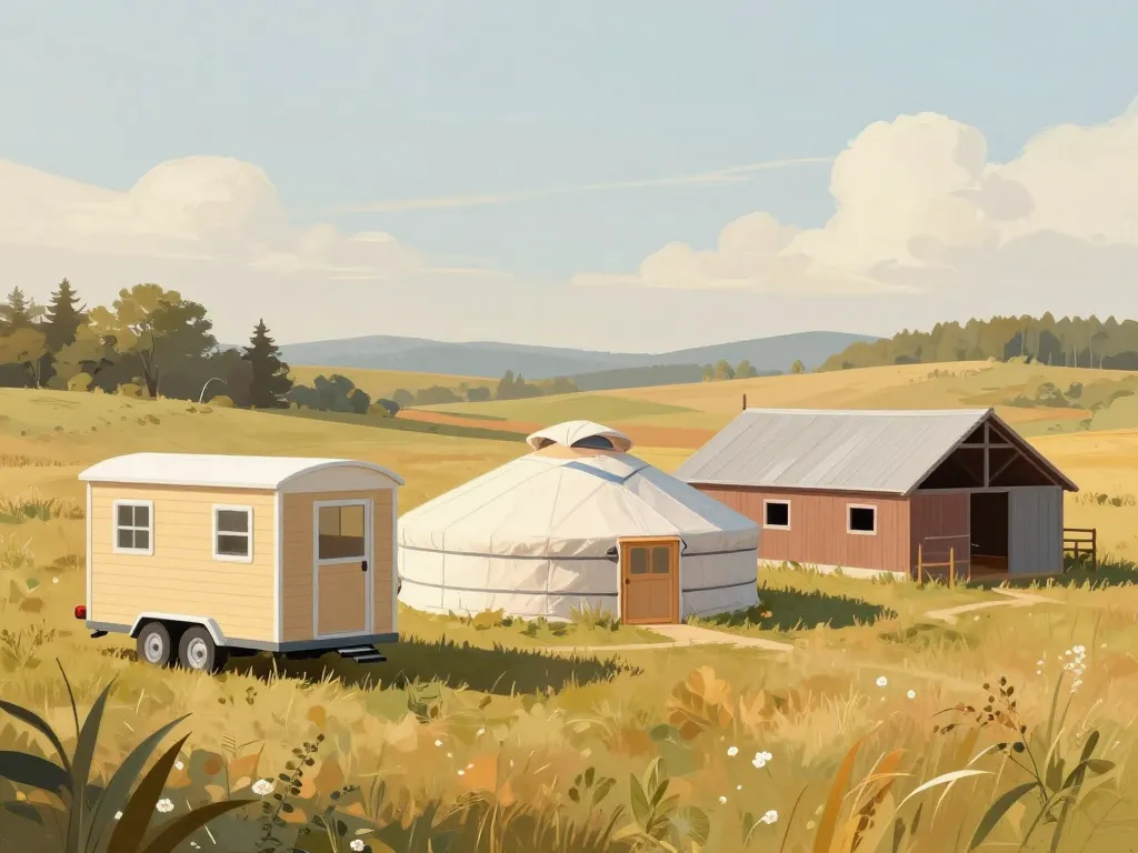 astuce pour construire sur terrain agricole alternatives yourte tiny house montage légal