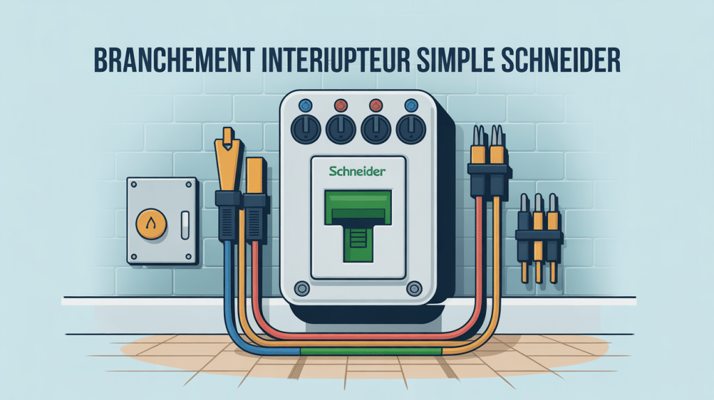 illustration branchement interrupteur simple schneider moderne