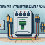 illustration branchement interrupteur simple schneider moderne
