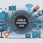 illustration cables coaxial usages tv internet satellite