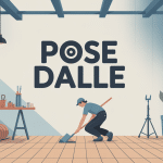 Illustration vectorielle dalle pose étapes principales