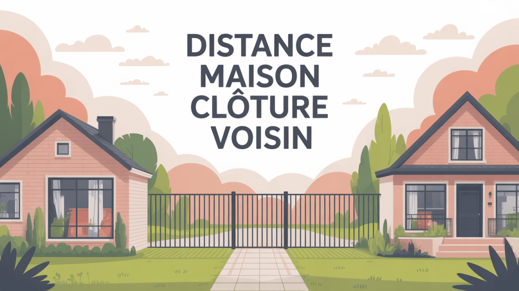 illustration distance entre maison et clôture voisin