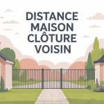 illustration distance entre maison et clôture voisin