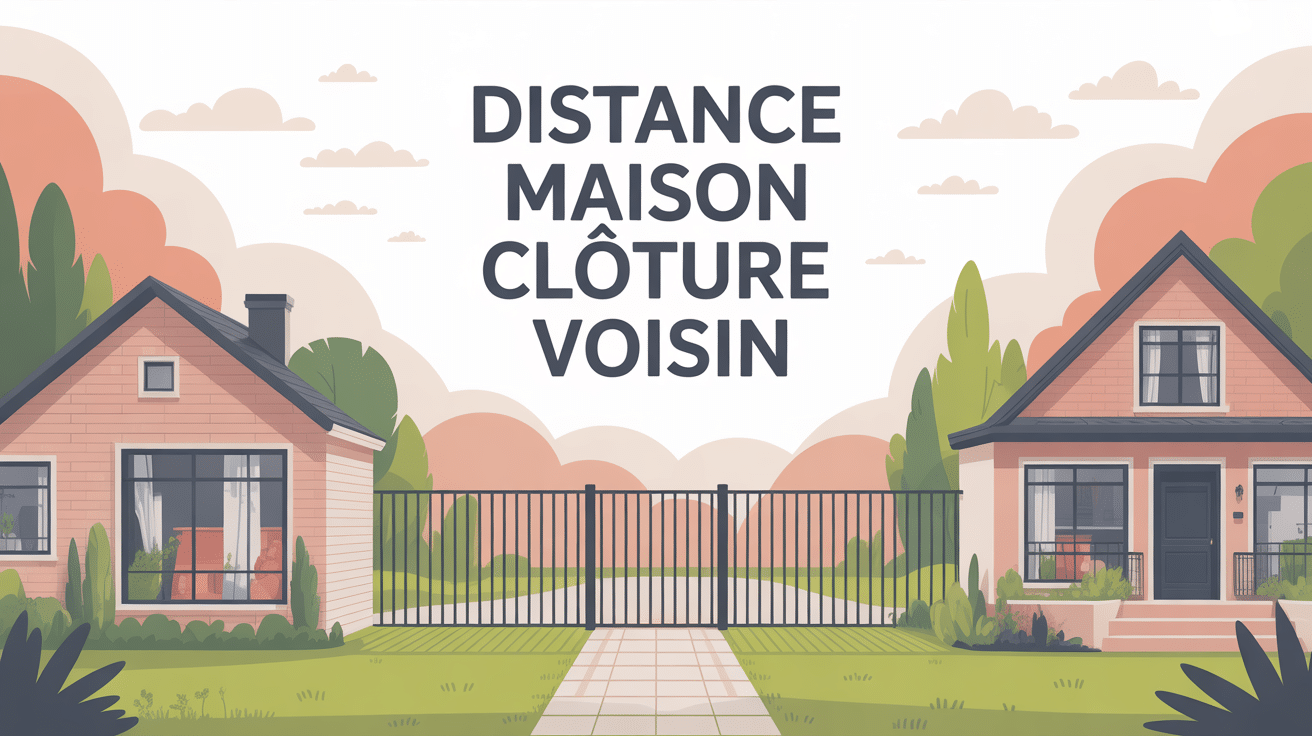illustration distance entre maison et clôture voisin