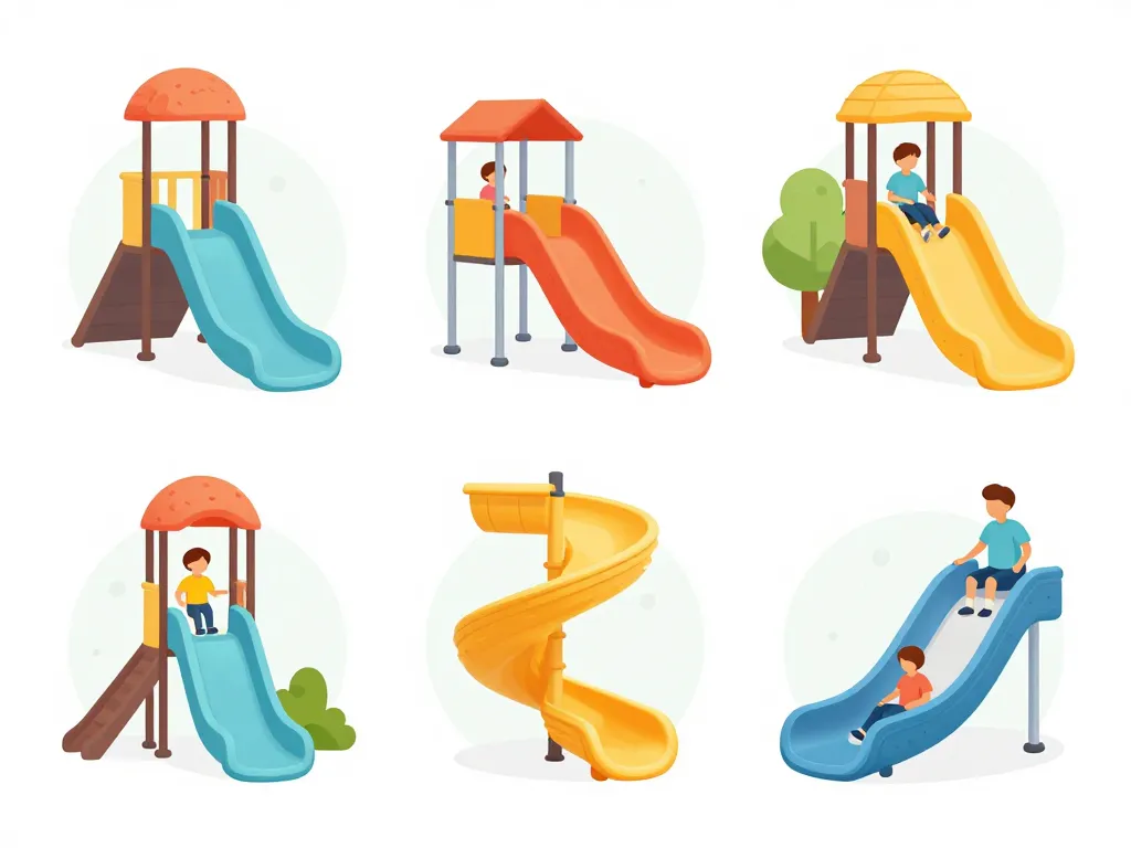 glissiere toboggan concept diagramme modèles formes âges