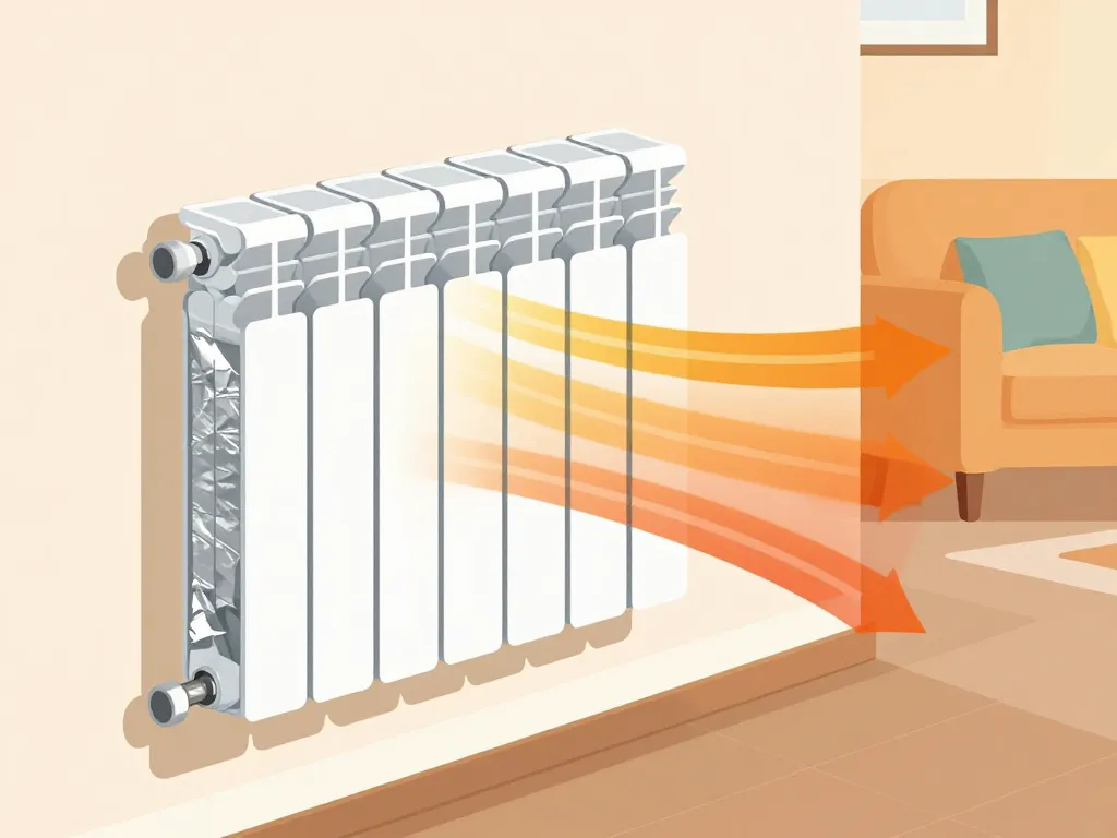 isolant derrière radiateur avis, diagramme thermique