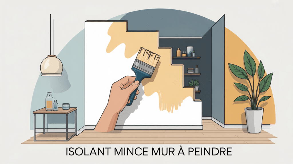 illustration isolant mince mur à peindre coupe mur intérieur