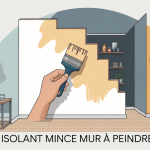 illustration isolant mince mur à peindre coupe mur intérieur