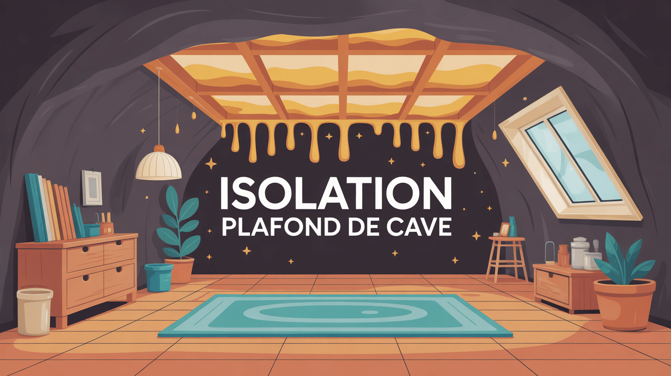 Illustration isolation plafond cave moderne