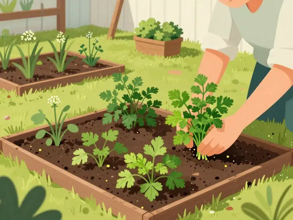 repousse du persil jardin illustration le persil repousse t il l'année suivante