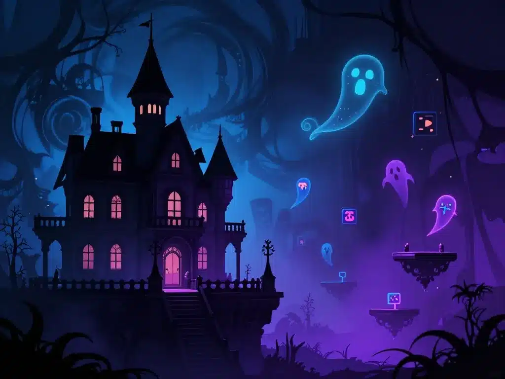 manoir suspendu fiction horror jeu vidéo