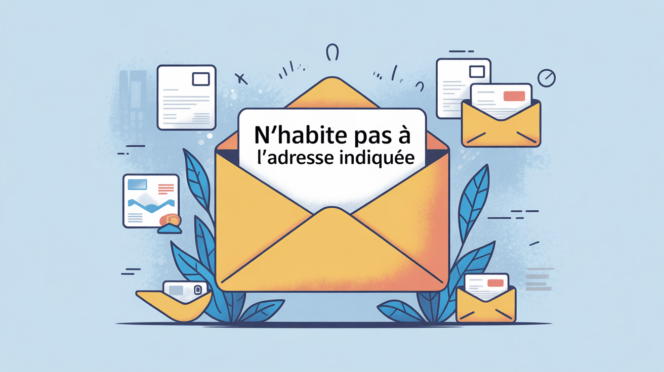 n'habite pas à l'adresse indiquée illustration enveloppe