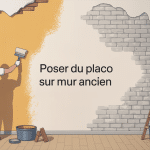 pose placo sur mur ancien transformation mur rénovation