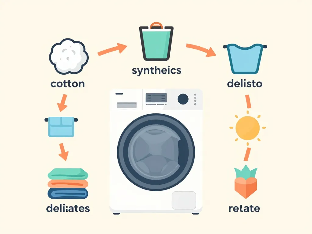 Diagramme choix programme seche linge textile