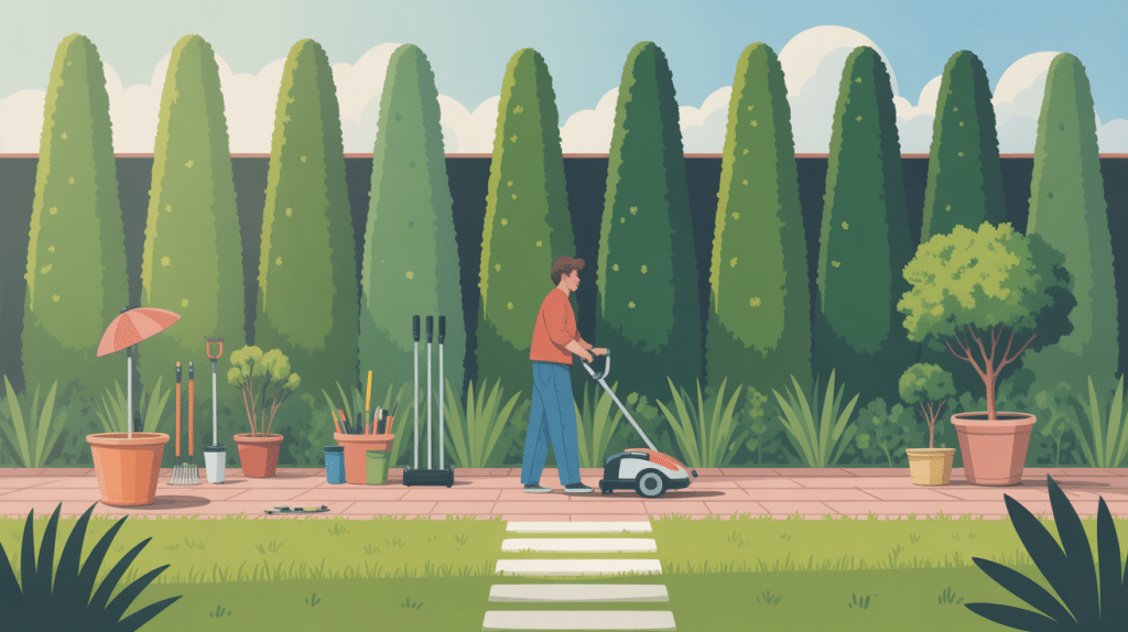 taille haie télescopique à batterie utilisation jardin