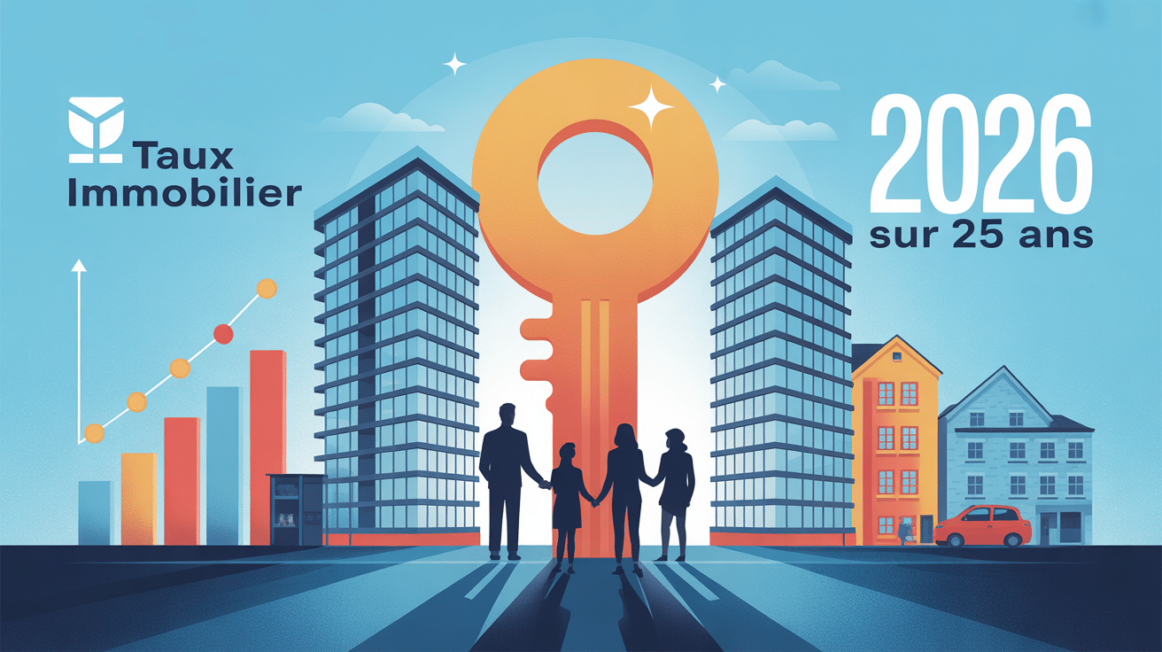 illustration taux immobilier 2025 sur 25 ans contexte panoramique