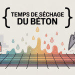 temps de sechage beton dalle et etapes visuelles
