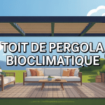 illustration toit pergola bioclimatique sur terrasse élégante