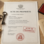 acte de propriété maison sur bureau notarial