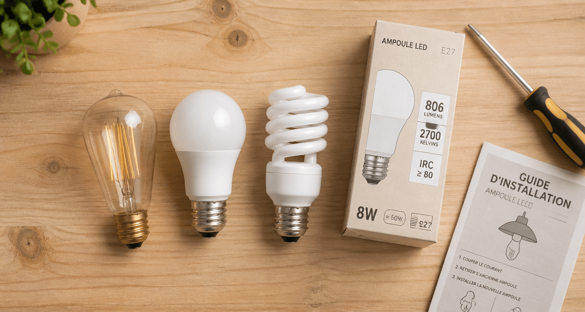 Comparaison ampoule economique LED fluocompacte incandescence