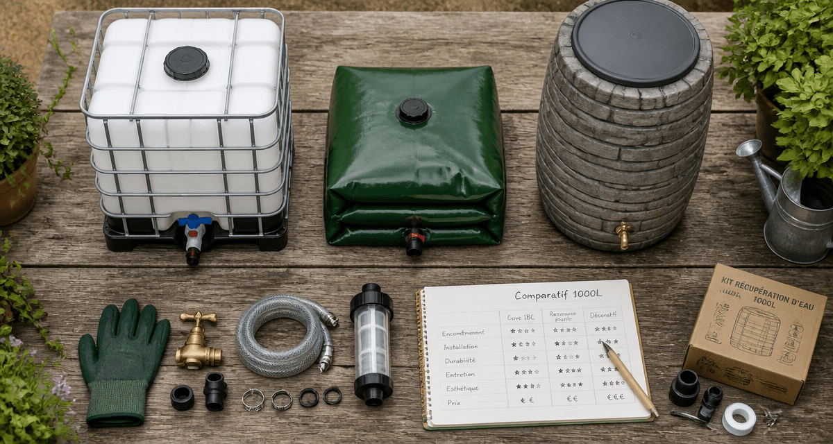récupérateur d'eau 1000l cuve IBC souple reconditionnée