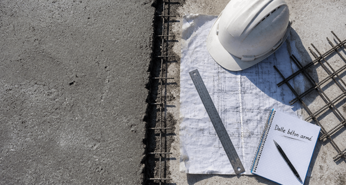dalle en béton armé vue chantier plan architecte