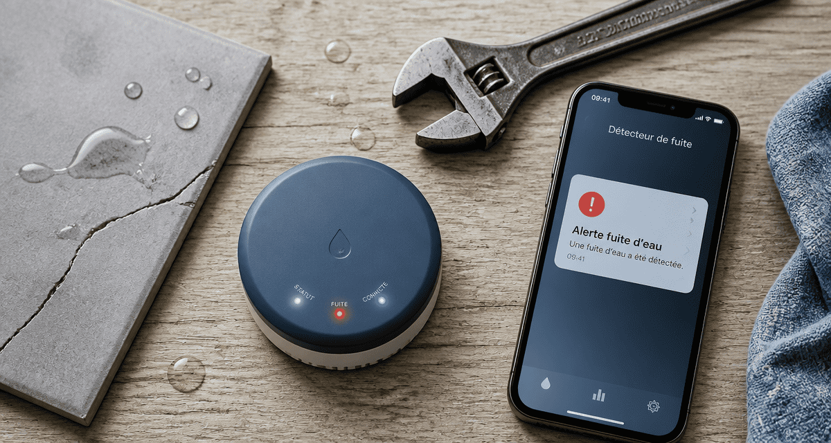 détecteur de fuites d eau connecté avec smartphone et outils