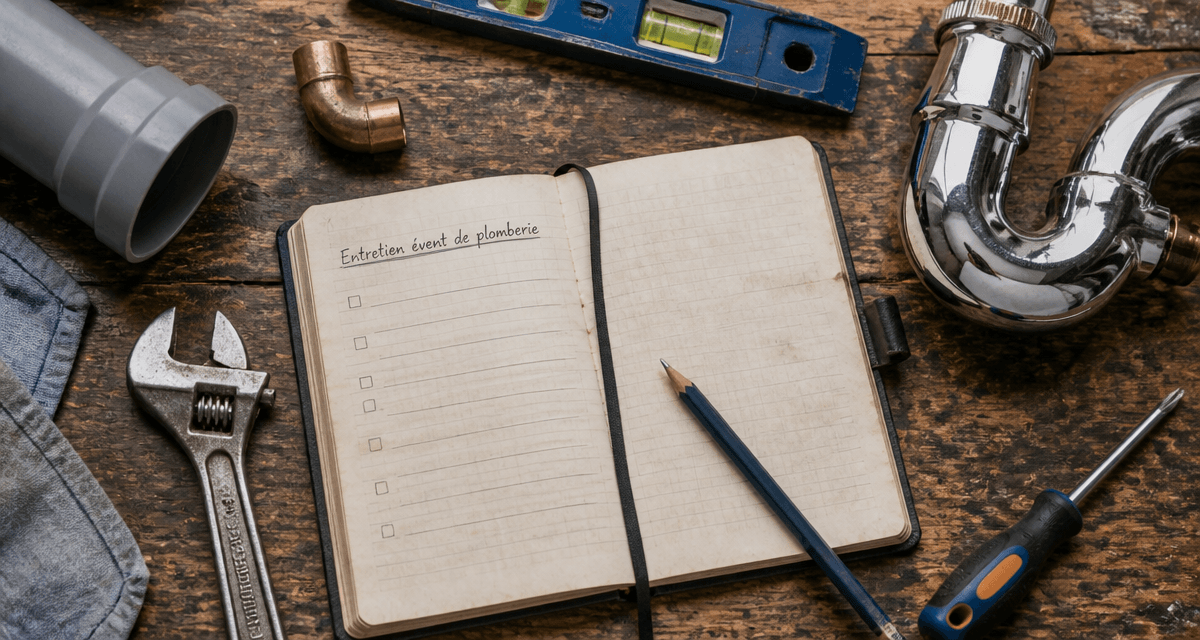 outils event plomberie sur plan de travail