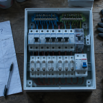 Fusible qui saute sur tableau électrique avec outils