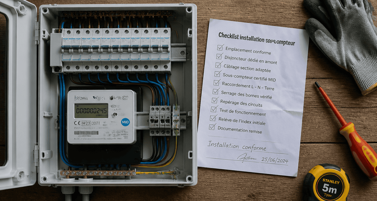sous-compteur électrique pour location sur table avec outils