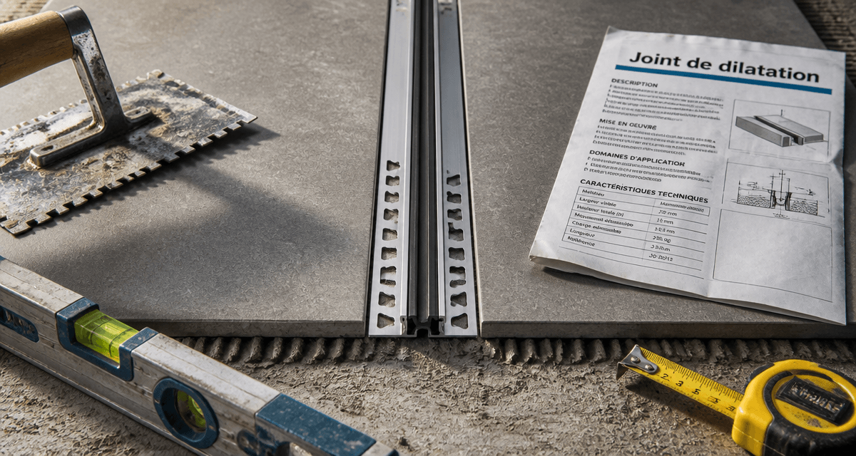 joint dilatation carrelage posé avec outils