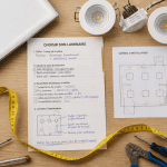 Vue technique luminaire faux plafond
