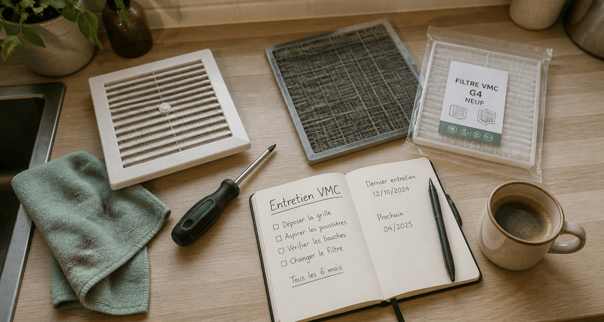maintenance vmc grille filtre outils