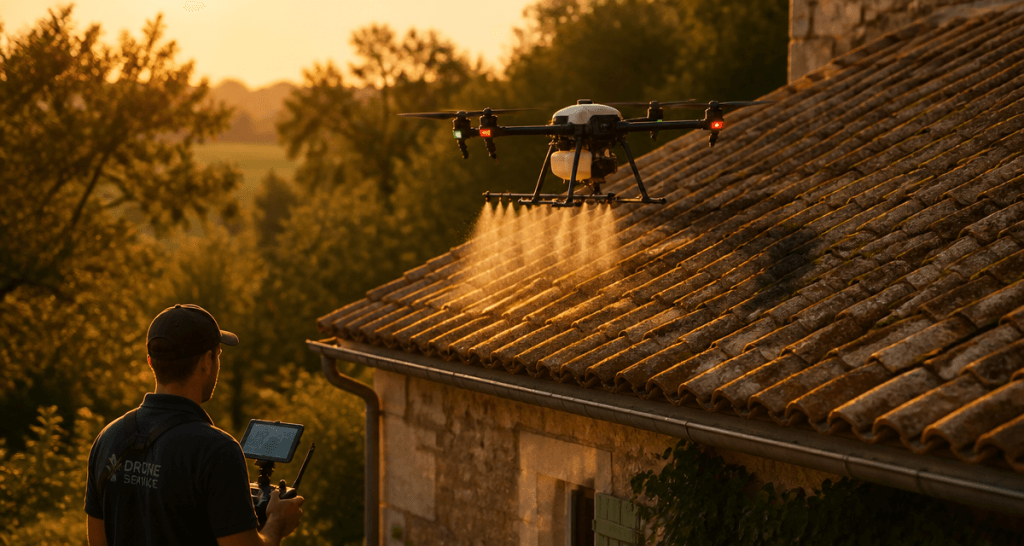 nettoyage toiture par drone avis sur tuiles anciennes