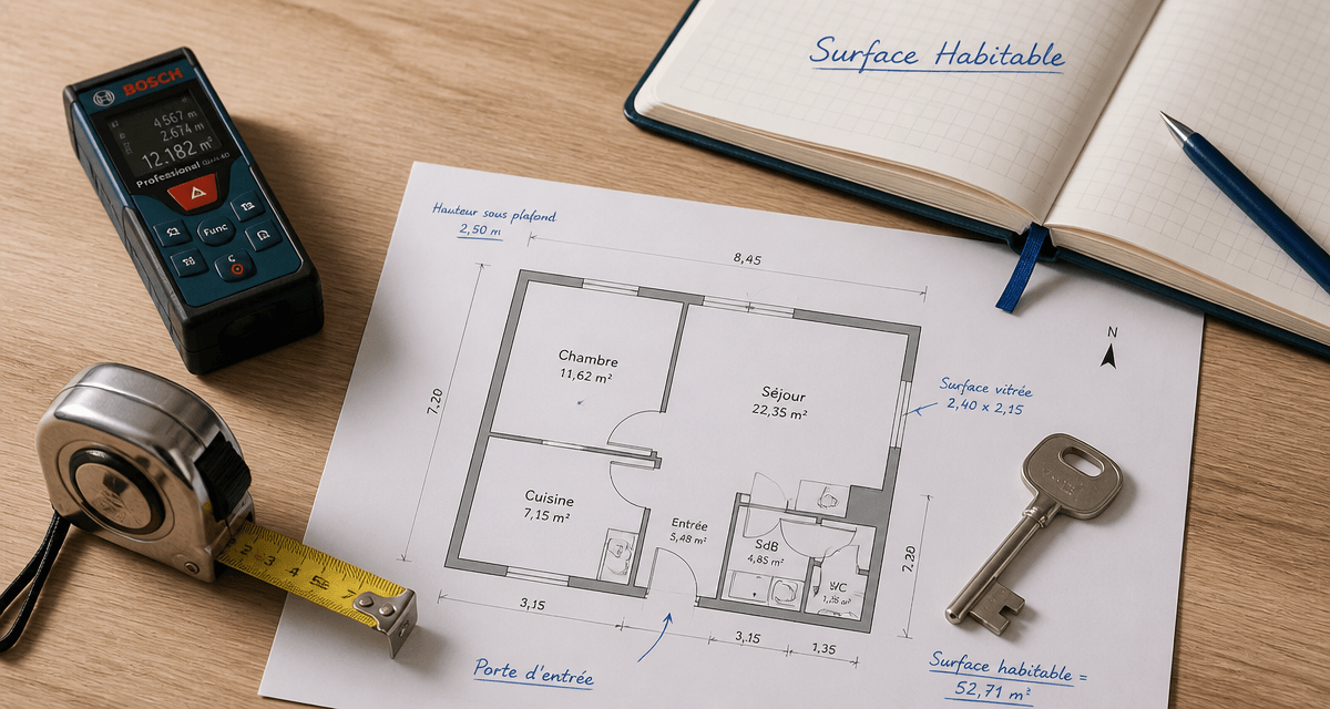 Placard surface habitable outils plan