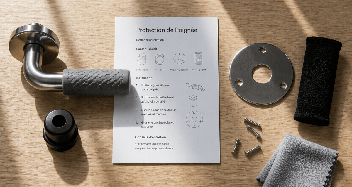 protection poignee accessoires sur table