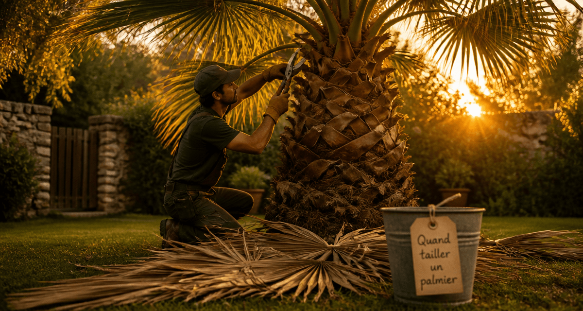 Quand tailler palmier jardinier taille palmes
