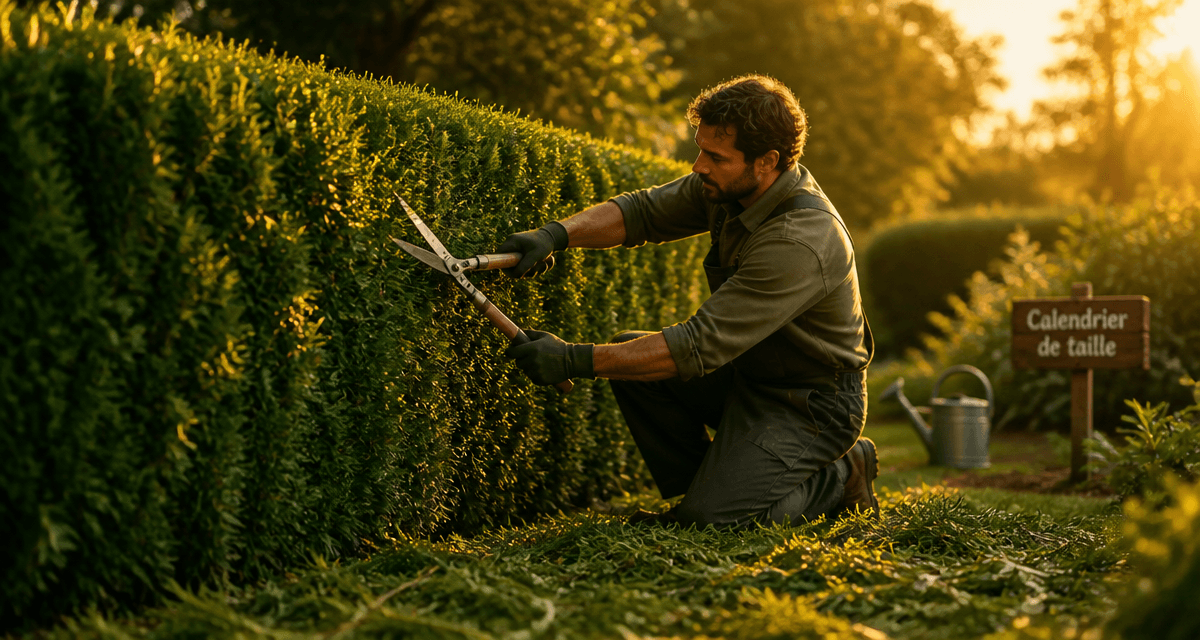 quand tailler une haie de thuyas jardin