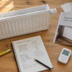 radiateur en acier pour chauffage central sur plan de travail