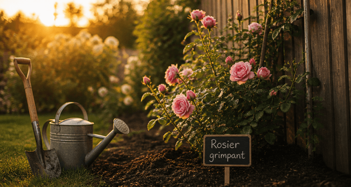rosier grimpant quand planter jeune plant en terre