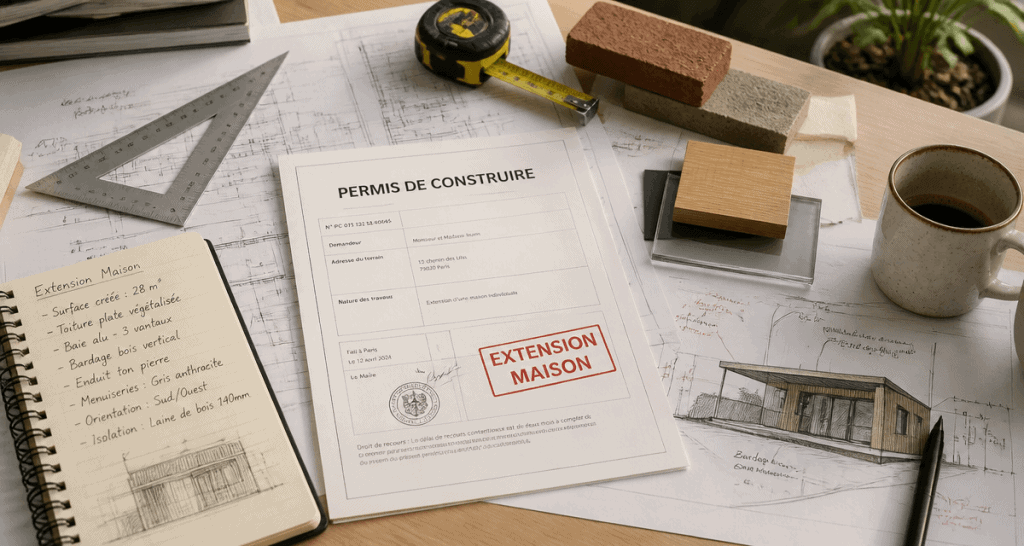 travauxmakers.fr extension maison plans permis