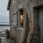 maison de pecheur en granit au bord de la mer
