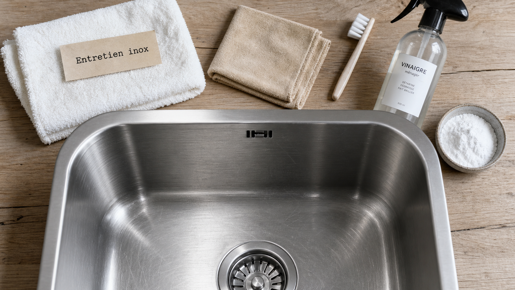 Nettoyage evier inox : enlever le calcaire sans rayer l’inox