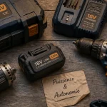 Outillage portatif : batterie Li-ion et perceuse brushless pour puissance constante
