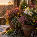 plante de noel exterieur en pots sur terrasse