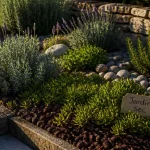 Plantes plein soleil sans arrosage pour un jardin sec, delosperma, lavande et romarin