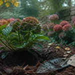 Quand planter des hortensias en septembre : hortensia fraîchement planté