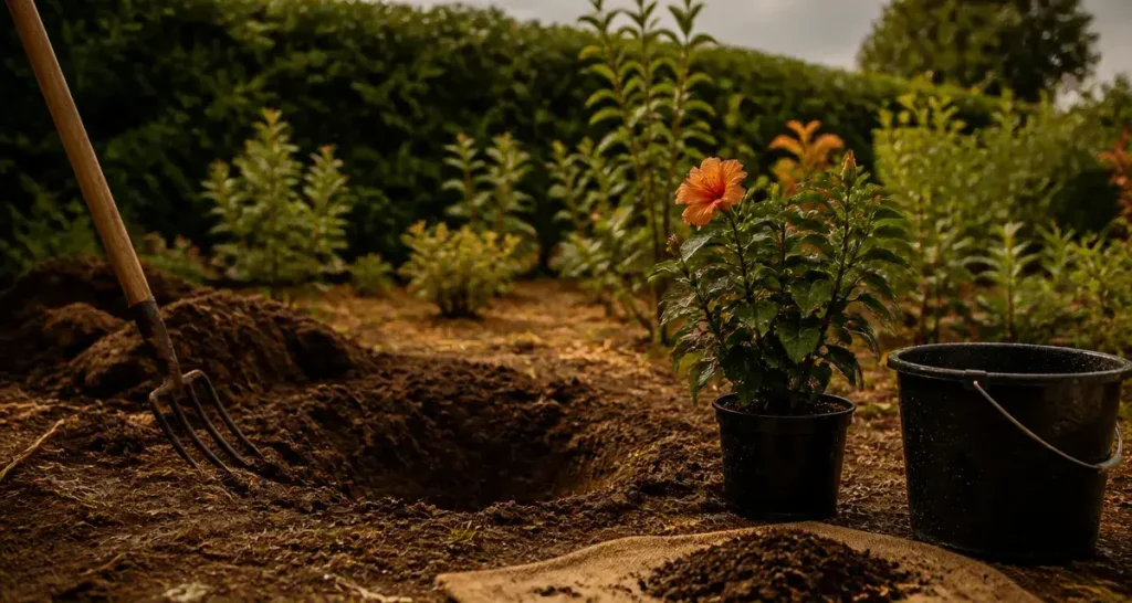 Quand planter un hibiscus en pleine terre : trou, motte en pot et arrosage